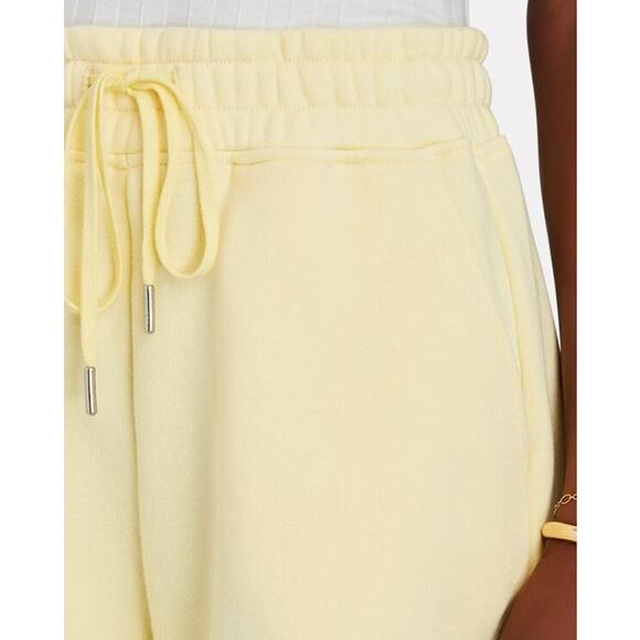 NWT Jonathan Simkhai Standard Evie Terry Sweat Shorts Lemon Women's Size XL - Picture 3 of 10